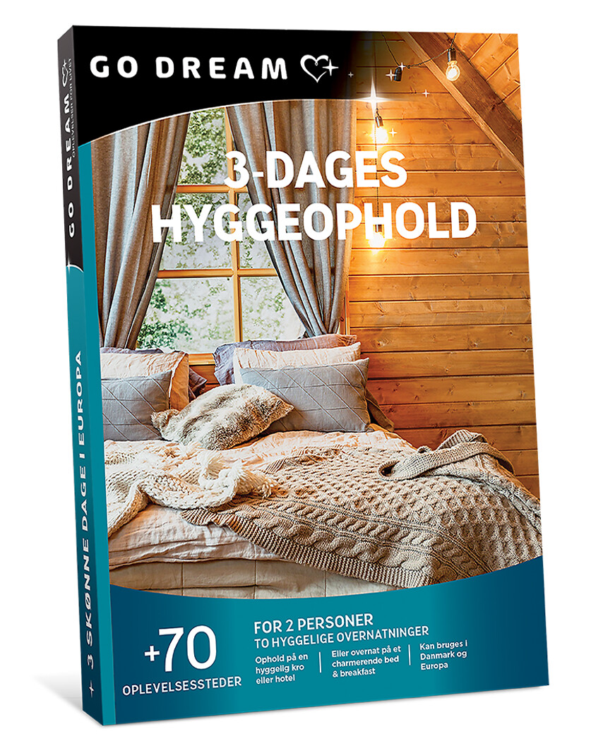 Go Dream 3-DAGES HYGGEOPHOLD- Oplevelsesgaver STAY Go Dream 3-DAGES HYGGEOPHOLD- Oplevelsesgaver STAY