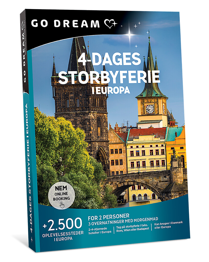 Go Dream 4-DAGES STORBYFERIE I EUROPA- Oplevelsesgaver STAY