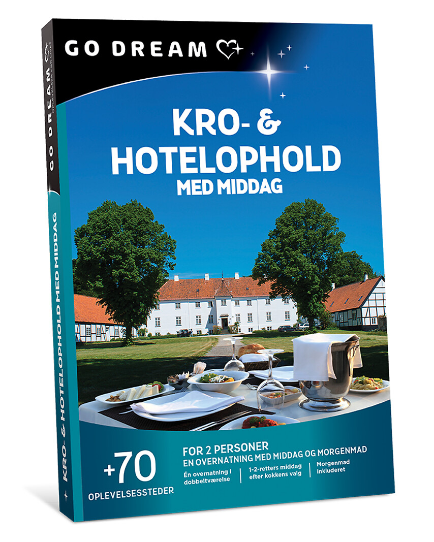 Go Dream KRO- OG HOTELOPHOLD MED MIDDAG FOR 2- Oplevelsesgaver STAY