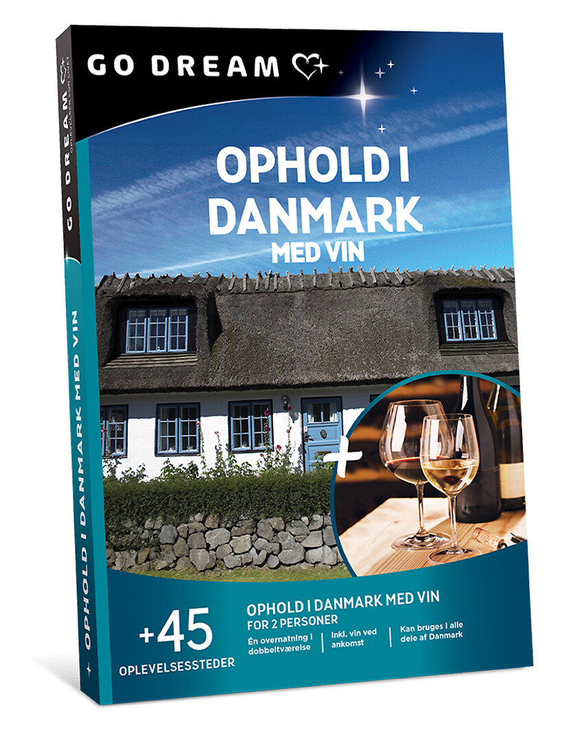 Go Dream OPHOLD I DANMARK MED VIN- Oplevelsesgaver STAY