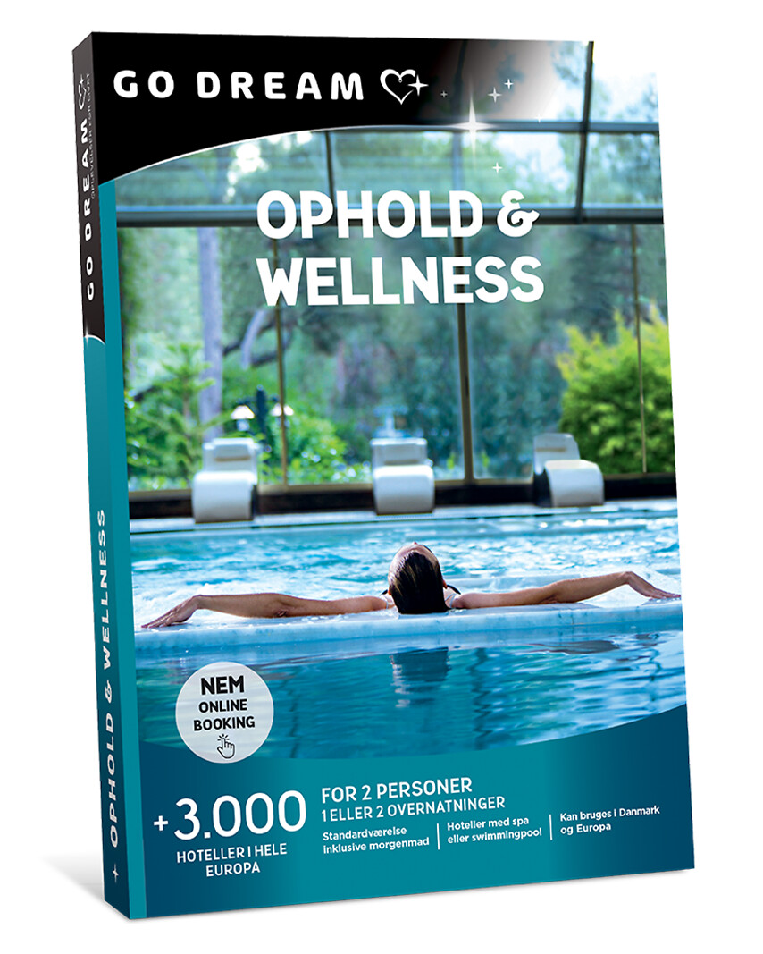 Go Dream OPHOLD & WELLNESS FOR 2- Oplevelsesgaver STAY