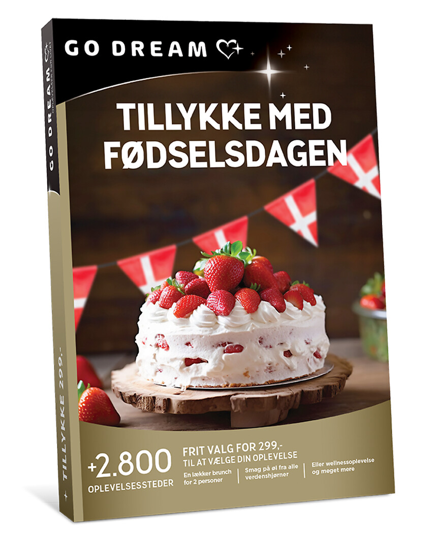 Go Dream TILLYKKE MED FØDSELSDAGEN 299- Oplevelsesgaver MULTITHEMATIC Go Dream TILLYKKE MED FØDSELSDAGEN 299- Oplevelsesgaver MULTITHEMATIC