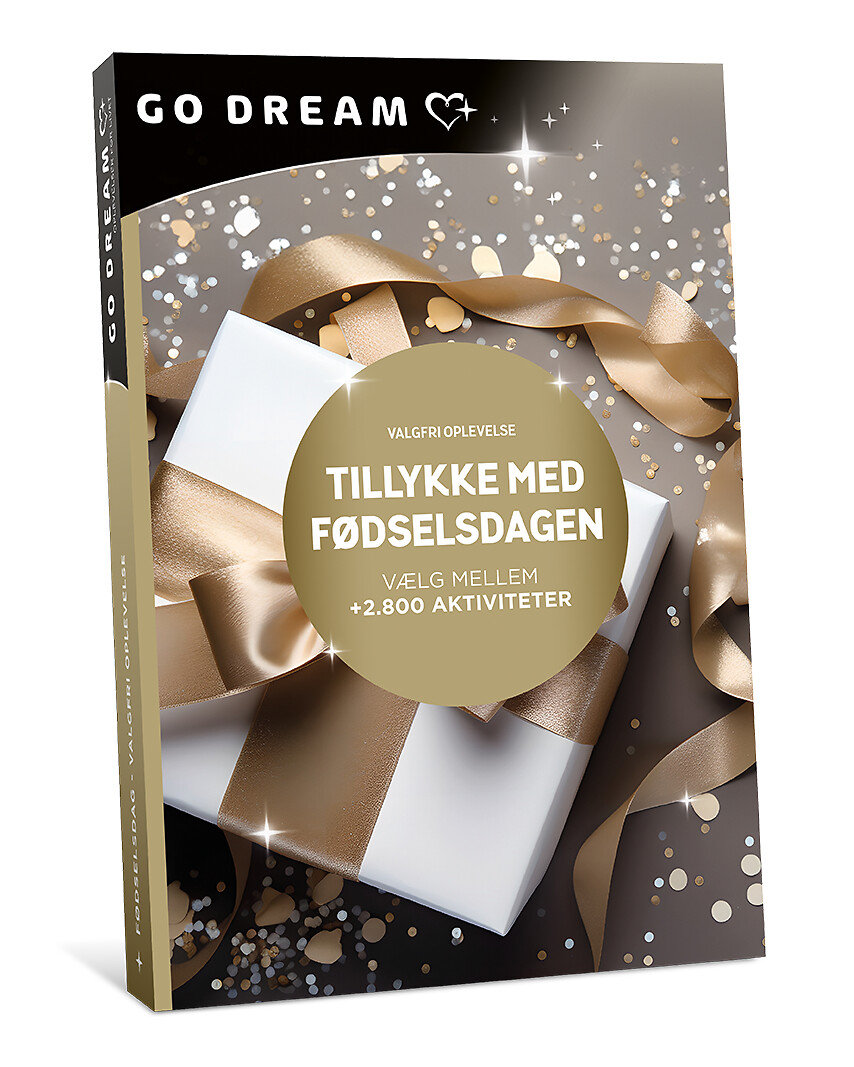 Go Dream TILLYKKE MED FØDSELSDAGEN - VALGFRIT BELØB- Oplevelsesgaver MULTITHEMATIC