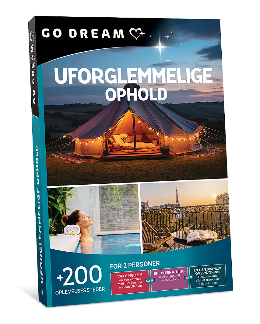 Go Dream UFORGLEMMELIGE OPHOLD- Oplevelsesgaver STAY Go Dream UFORGLEMMELIGE OPHOLD- Oplevelsesgaver STAY