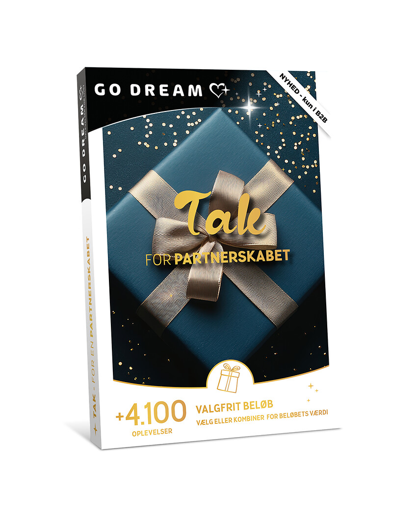 Go Dream TAK FOR PARTNERSKABET, Oplevelsesgaver, MULTITHEMATIC , Gavekort, Gaveidé Go Dream TAK FOR PARTNERSKABET, Oplevelsesgaver, MULTITHEMATIC , Gavekort, Gaveidé