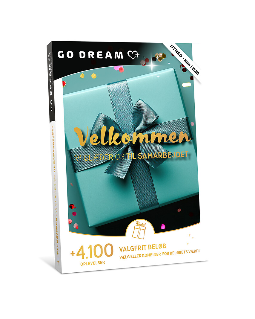 Go Dream VELKOMMEN, Oplevelsesgaver, MULTITHEMATIC , Gavekort, Gaveidé